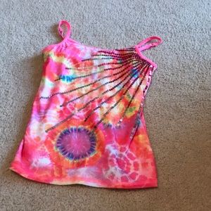 ☀️ Tie dye tank top. Justice size 8
